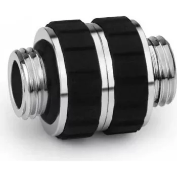 Alphacool Apex Grip Adaptador de doble nipe G1/4 macho a macho giratorio Cromo 14918
