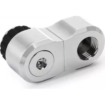 Alphacool Apex Grip Adaptador offset 27mm doble 90° macho a hembra G1/4 giratorio cromado (14894)