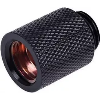 Alphacool HF Racor de extensión G1/4 a G1/4, 20 mm, Deep Black (17221)