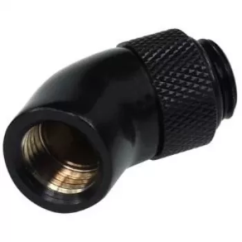 Alphacool HF adaptador giratorio de 45° G1/4 rosca macho a G1/4 rosca hembra - negro profundo 17051