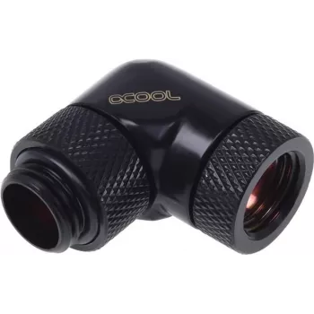 Alphacool HF Adaptador giratorio 90° G1/4 macho a G1/4 hembra - Negro intenso 17057