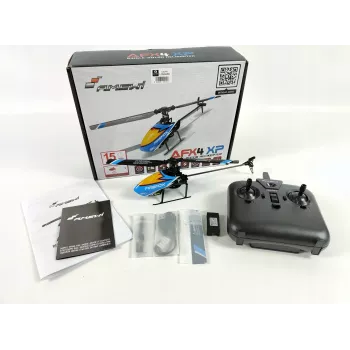 Amewi AFX4 XP Helicóptero RC RTF 2,4 GHz, LiPo 350 mAh, azul/negro