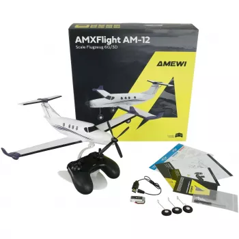Amewi AMXFlight AM-12 450 mm 6G/3D 6 canales RTF avión RC (24149)