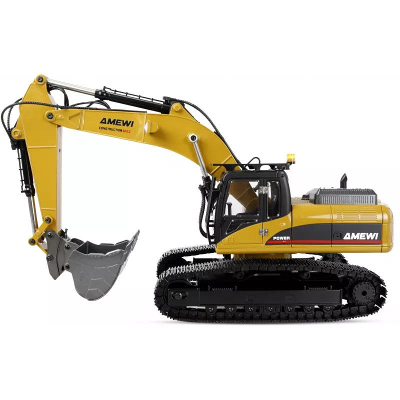 Amewi G705E Excavadora de metal 1:14 RTR Amarillo 14+
