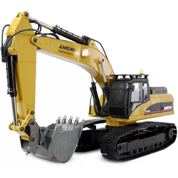 Amewi G705E Excavadora de metal 1:14 RTR Amarillo 14+