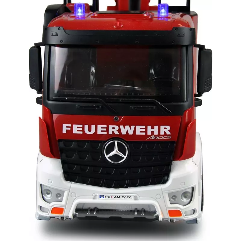 Amewi Mercedes-Benz camión de bomberos con escala giratoria 1:18 RTR 2,4GHz con chorro de agua