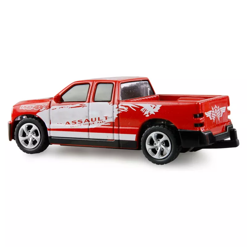 AMEWI RC Pickup Die Cast con remolque para caballos 1:64 RTR rojo (22681)