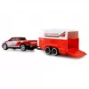 AMEWI RC Pickup Die Cast con remolque para caballos 1:64 RTR rojo (22681)