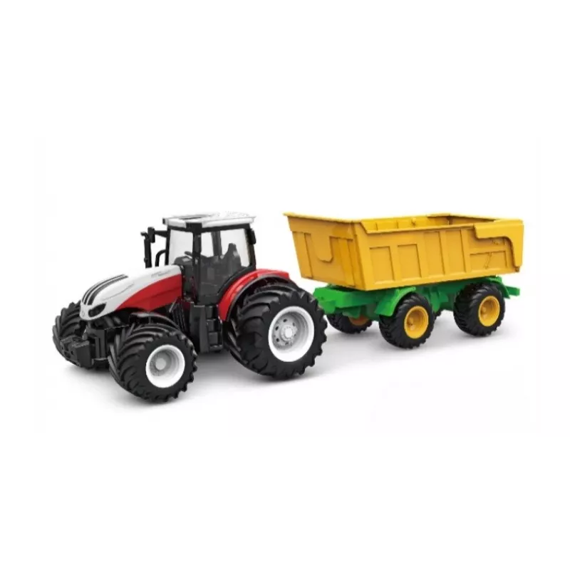 AMEWI Tractor RC con remolque basculante escala 1:24 2,4GHz 6 canales Li-Ion 500mAh