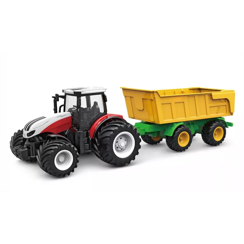 AMEWI Tractor RC con remolque basculante escala 1:24 2,4GHz 6 canales Li-Ion 500mAh
