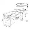 Set de horno integrable Amica EHC12713E con placa vitrocerámica, 65 litros, 8 funciones, clase energética A, acero inoxidable