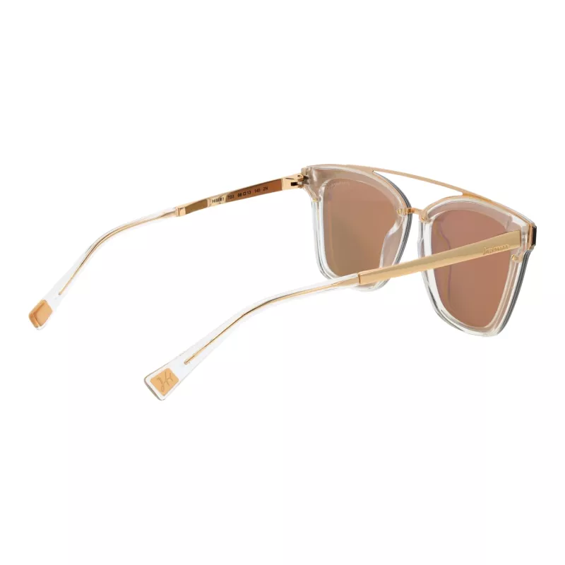 ANA HICKMANN HI9081-66T03 Gafas de sol de mujer Butterfly montura dorada lentes marrones tintadas 66 mm