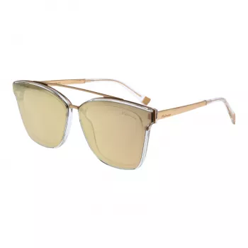 ANA HICKMANN HI9081-66T03 Gafas de sol de mujer Butterfly montura dorada lentes marrones tintadas 66 mm