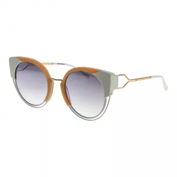 ANA HICKMANN gafas de sol mujer Cat-Eye AH3180-52P02 - montura de acetato Havana con lentes degradado marrón - 53/22/145 mm