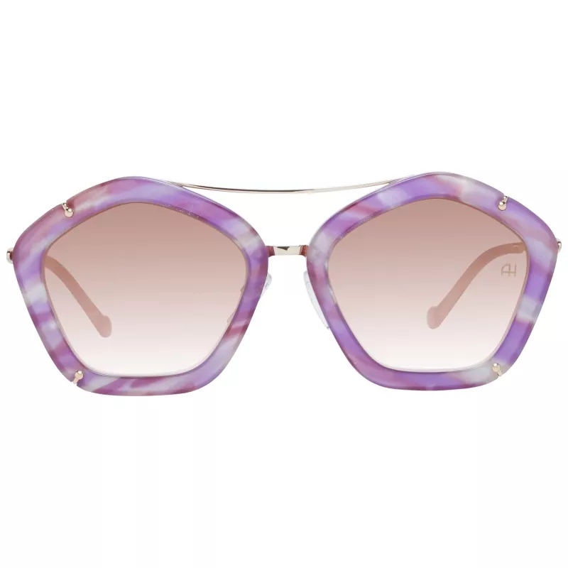 Gafas de sol mujer ANA HICKMANN AH3165-56G24 montura dorada de metal mariposa cristales marrones degradados 56/20/145 mm