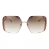 ANA HICKMANN Gafas de sol de mujer AH3189-5605B - Montura de acetato marrón, lentes de policarbonato degradado marrón, ancho de lente 57 mm, protección UV400