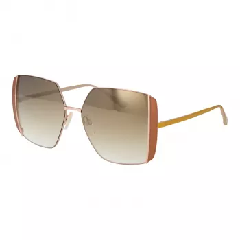 ANA HICKMANN Gafas de sol de mujer AH3189-5605B - Montura de acetato marrón, lentes de policarbonato degradado marrón, ancho de lente 57 mm, protección UV400