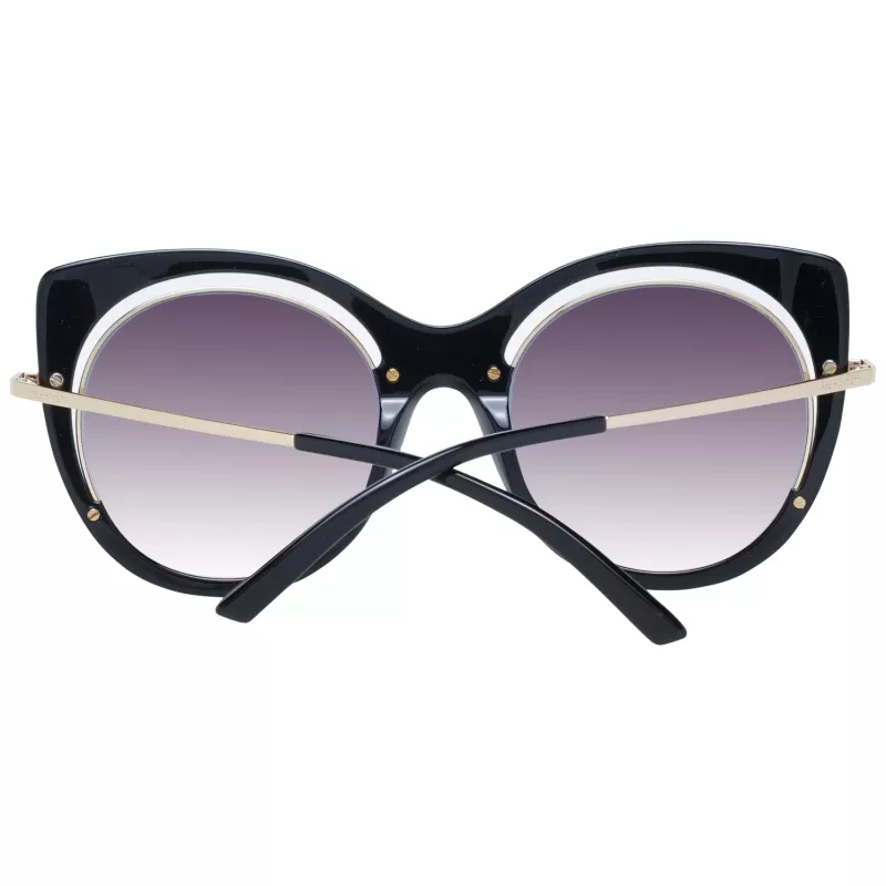 ANA HICKMANN Gafas de sol para mujer AH9265-54A01 - Montura de acetato negra, lentes de policarbonato grises, protección UV400, 54/22/145 mm