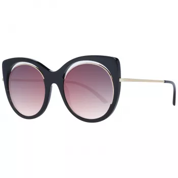 ANA HICKMANN Gafas de sol para mujer AH9265-54A01 - Montura de acetato negra, lentes de policarbonato grises, protección UV400, 54/22/145 mm