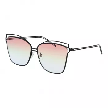 ANA HICKMANN Gafas de sol para mujer HI3049-6109A - Acetato havana forma cuadrada oversize - lentes degradadas marrones - 61/15/145 mm