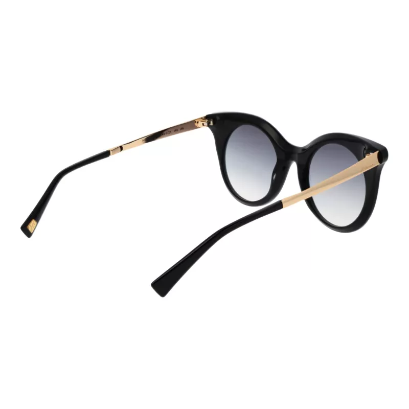 ANA HICKMANN Gafas de sol de mujer HI9063-4901S Montura metálica geométrica oro/marrón con lentes marrones degradadas 49/21/145 mm