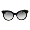 ANA HICKMANN Gafas de sol de mujer HI9063-4901S Montura metálica geométrica oro/marrón con lentes marrones degradadas 49/21/145 mm