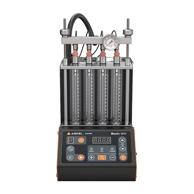 ANCEL ANJ400 Limpiador y probador ultrasónico de inyectores de combustible para 4 cilindros