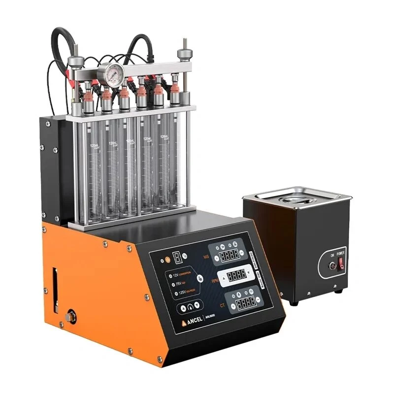 Limpiador de inyectores de combustible para automóvil ANCEL ANJ600 - máquina de limpieza ultrasónica y prueba