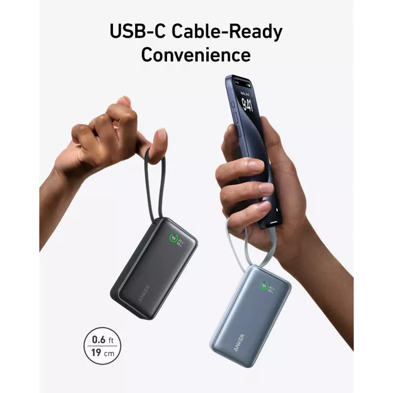 Anker Innovations Anker Nano Batería Portátil 10000 mAh 30 W 3 A 2 Puertos de Salida (USB-C, USB)
