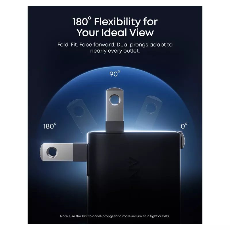 Anker Nano Charger 45W GaN USB-C Charger con ActiveShield 5.0, sensor táctil, SmartDisplay, detección de iPhone, naranja