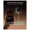 Anker Nano Charger 45W GaN USB-C Charger con ActiveShield 5.0, sensor táctil, SmartDisplay, detección de iPhone, naranja