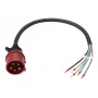Anker SOLIX Cable de alimentación, IEC 60309 3P+N+E a extremo abierto, 32 A, 60 cm, Rojo