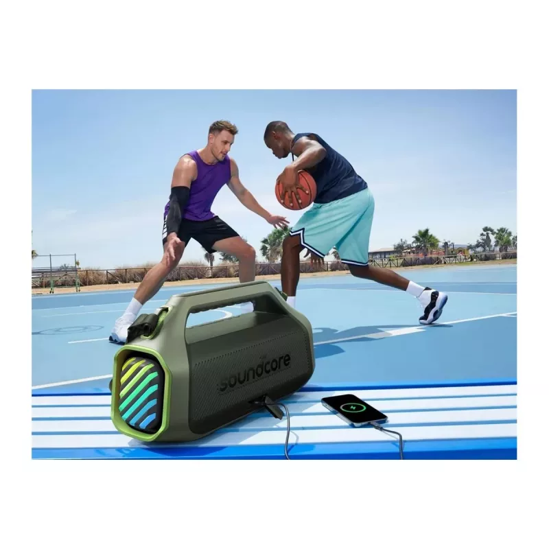 Anker Soundcore Boom 2 Plus A3134 Altavoz Bluetooth de fiesta 100W, IPX7 impermeable, verde