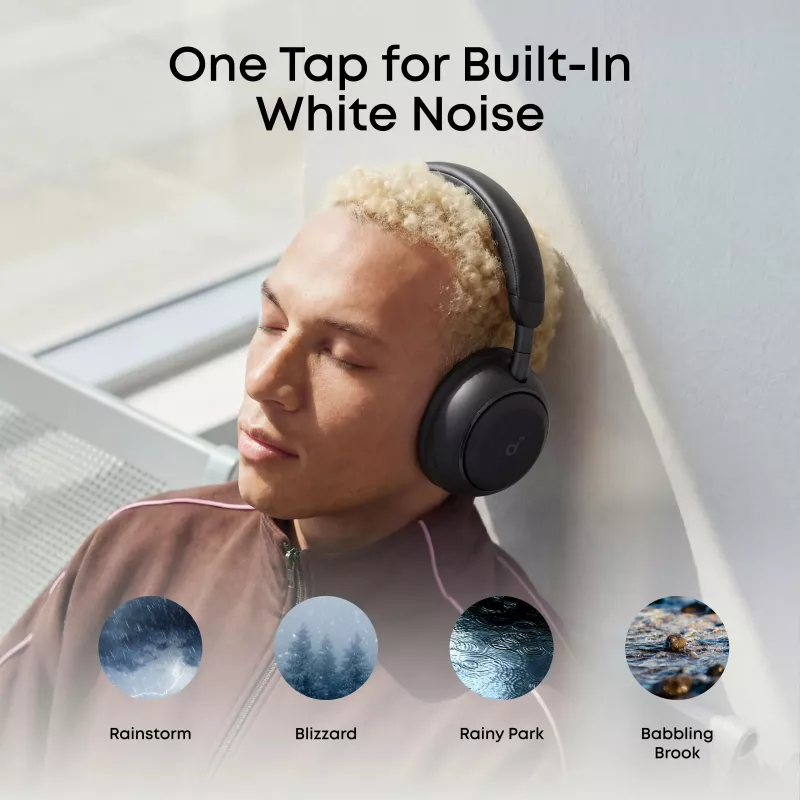 Anker Soundcore Space 2 Auriculares Over-Ear con cancelación de ruido, Negro