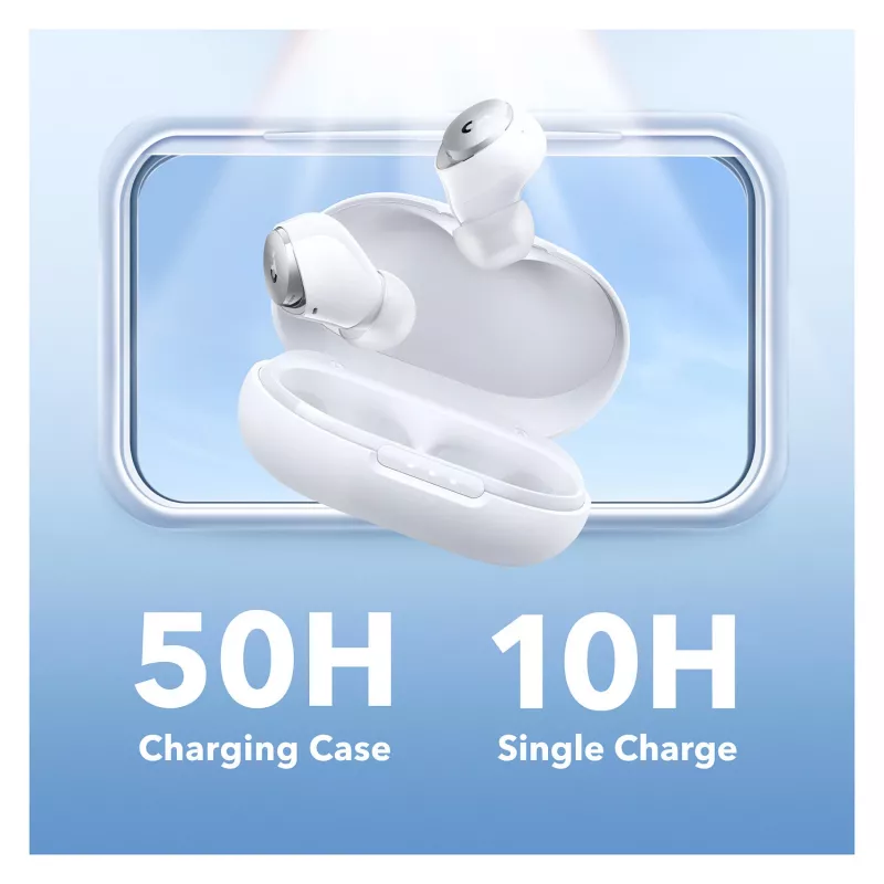Auriculares in-ear True Wireless Anker Soundcore Space A40 con cancelación de ruido, Bluetooth 5.2, LDAC, IPX4, blanco