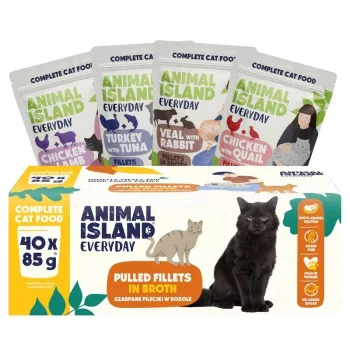 ANL Animal Island Everyday Comida húmeda para gatos con sabores surtidos 40 x 85 g sobres