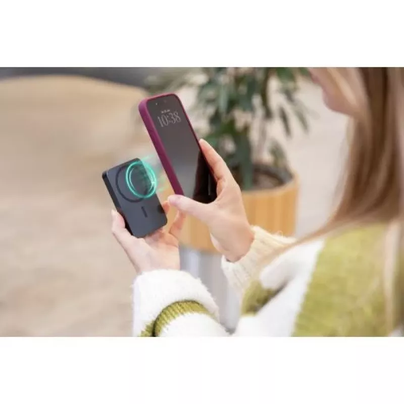ANSMANN 1700-0198 Batería externa 5000 mAh LiPo Power Delivery Qi Carga inalámbrica Antracita