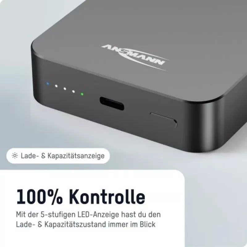 ANSMANN 1700-0199 10000 mAh batería externa inalámbrica antracita