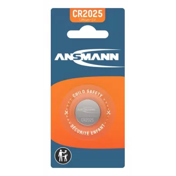 ANSMANN CR2025 Pila de botón de litio, 3V, 160mAh, 1 blíster
