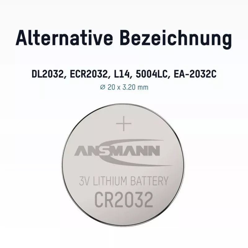 ANSMANN CR2032 Pila de botón de litio 3V 230mAh (pack de 1)