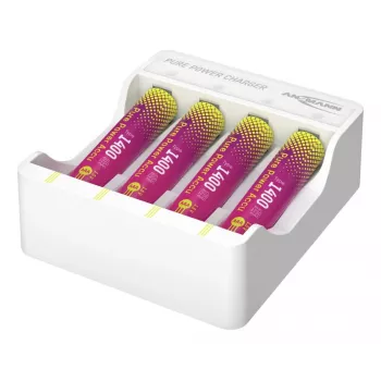 ANSMANN PurePower set AAA cargador con 4x pilas AAA 800 mAh NiMH