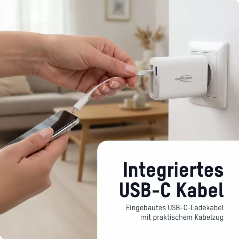 ANSMANN Cargador USB 230PD 30W blanco