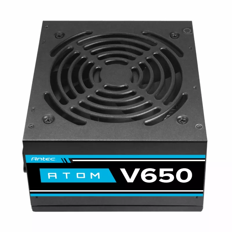 Antec Atom V650 fuente de alimentación no modular - 650W, 80 PLUS White, ATX, ventilador silencioso de 120mm