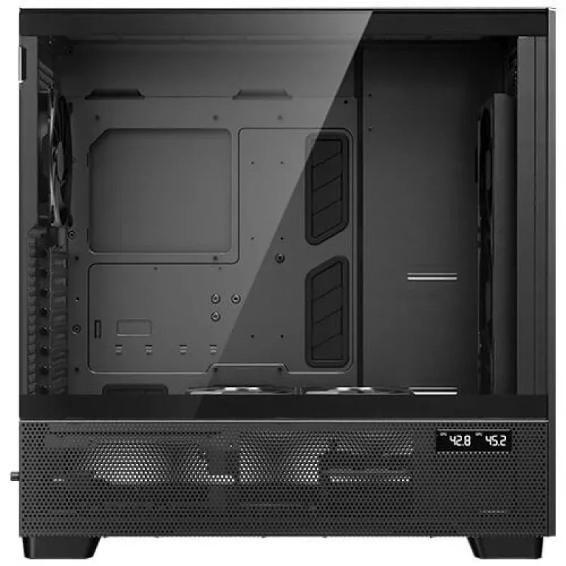 Antec Flux Pro Noctua Edition Caja Full Tower, negro/madera, con hub de ventiladores Noctua NA-FH1