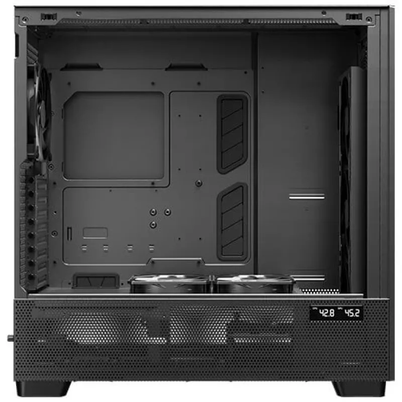 Antec Flux Pro Noctua Edition Caja Full Tower, negro/madera, con hub de ventiladores Noctua NA-FH1