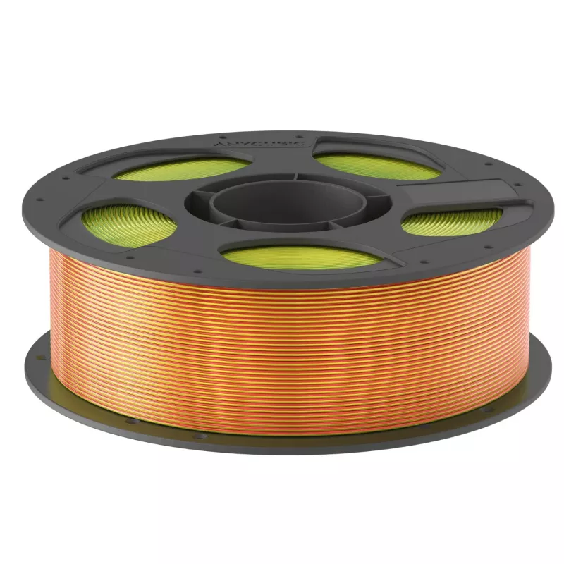 Anycubic AHSC15-103 PLA Silk filamento, tricolor: rojo/amarillo/verde