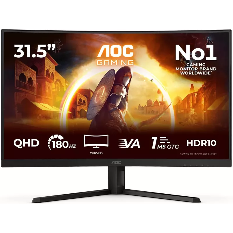 AOC CQ32G4 31,5 pulgadas QHD monitor gaming curvo, 165Hz, 1ms, VA, FreeSync Premium, HDR10 (reacondicionado)
