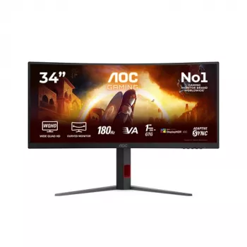 AOC CU34G4CA Monitor gaming curvo UWQHD de 34 pulgadas, 180Hz, 1ms, FreeSync Premium