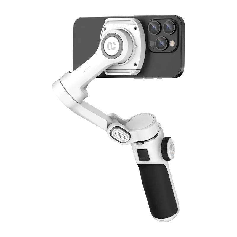 AOCHUAN Smart P2 estabilizador gimbal de 3 ejes con sensor IA, MagSafe, LED, blanco