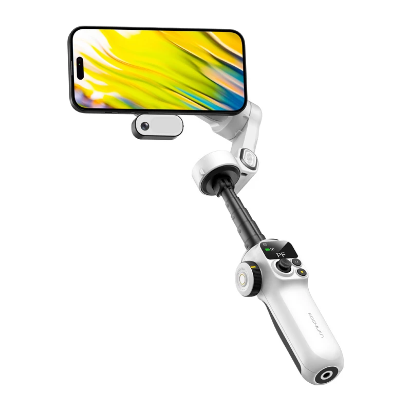 AOCHUAN Smart P2 estabilizador gimbal de 3 ejes con sensor IA, MagSafe, LED, blanco